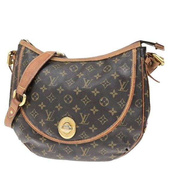 LOUIS VUITTON Tolum GM Shoulder Bag Monogram Leather Brown France - Picture 1 of 16